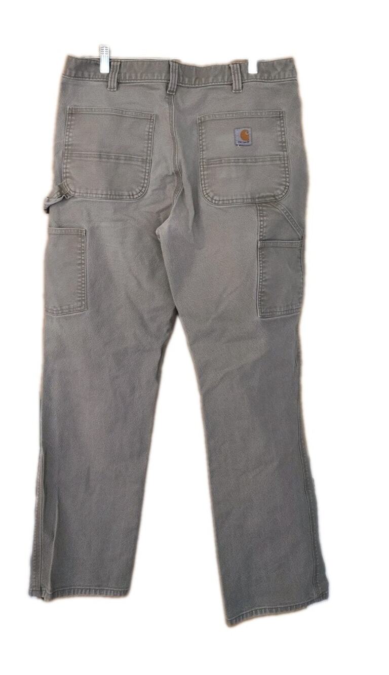 Carhartt Jeans Mens 36x34 Brown Carpenter Canvas Relaxed Fit